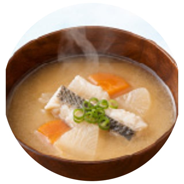 A bowl of ara-jiru fish soup